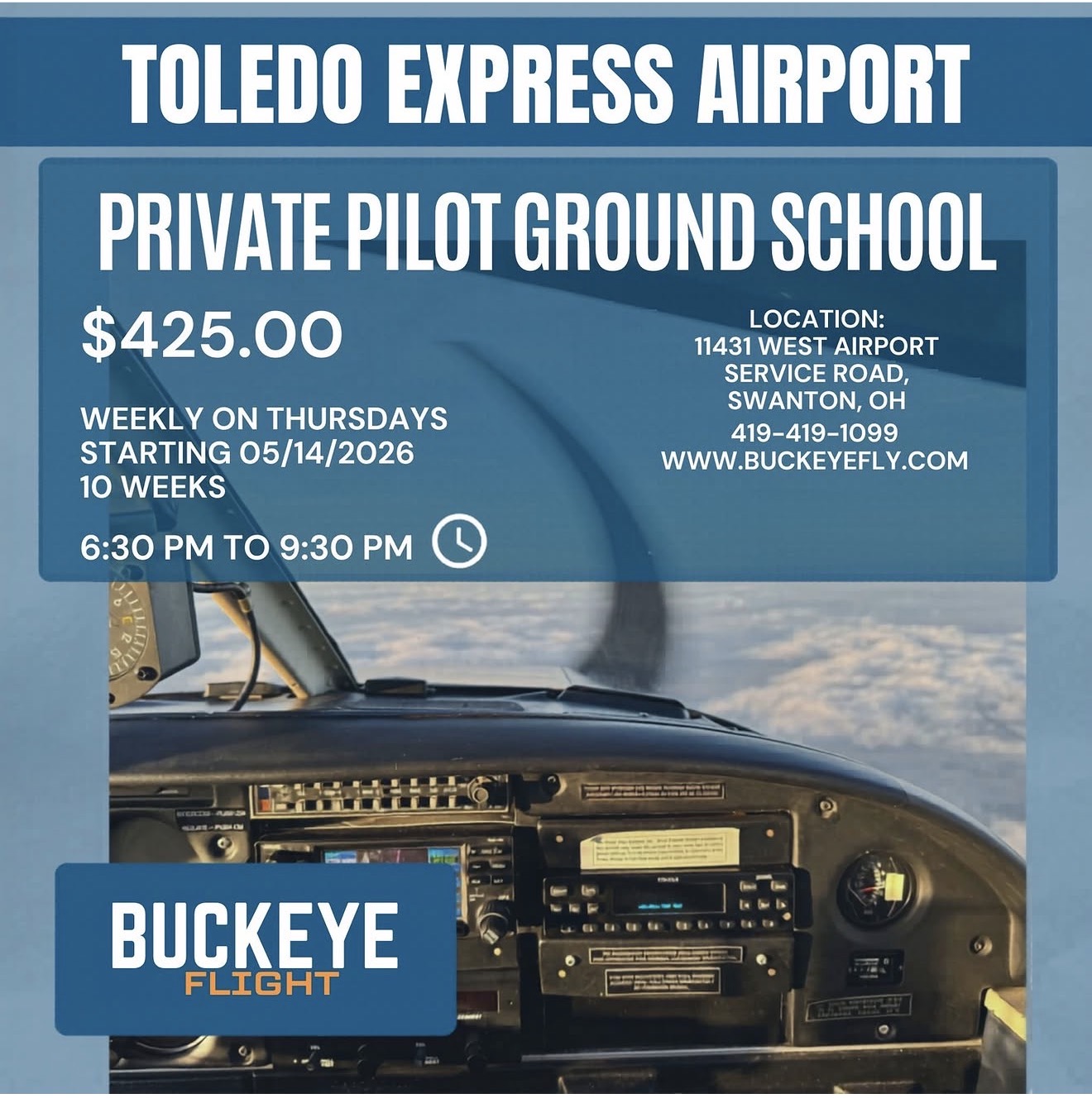 PPL Ground School - Toledo Express May 14th, 2026