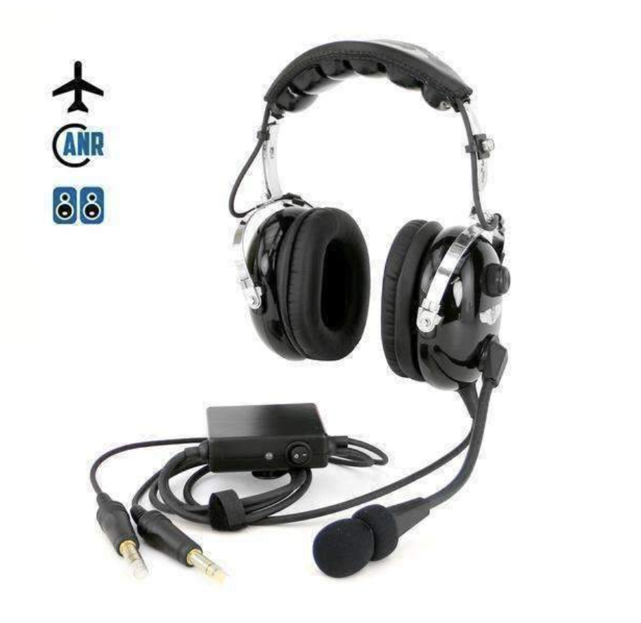 Rugged Air RA950 ANR Stereo General Aviation Pilot Headset